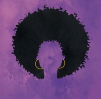 Purple and black fro